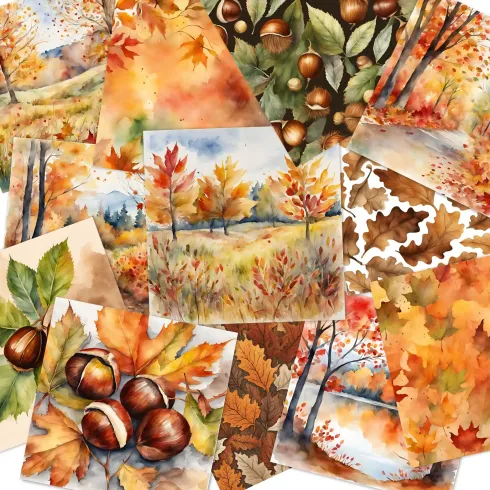 LaCreativ - Designpapier "Herbstlandschaft" Paper Pack 6x6" - 24 Bogen